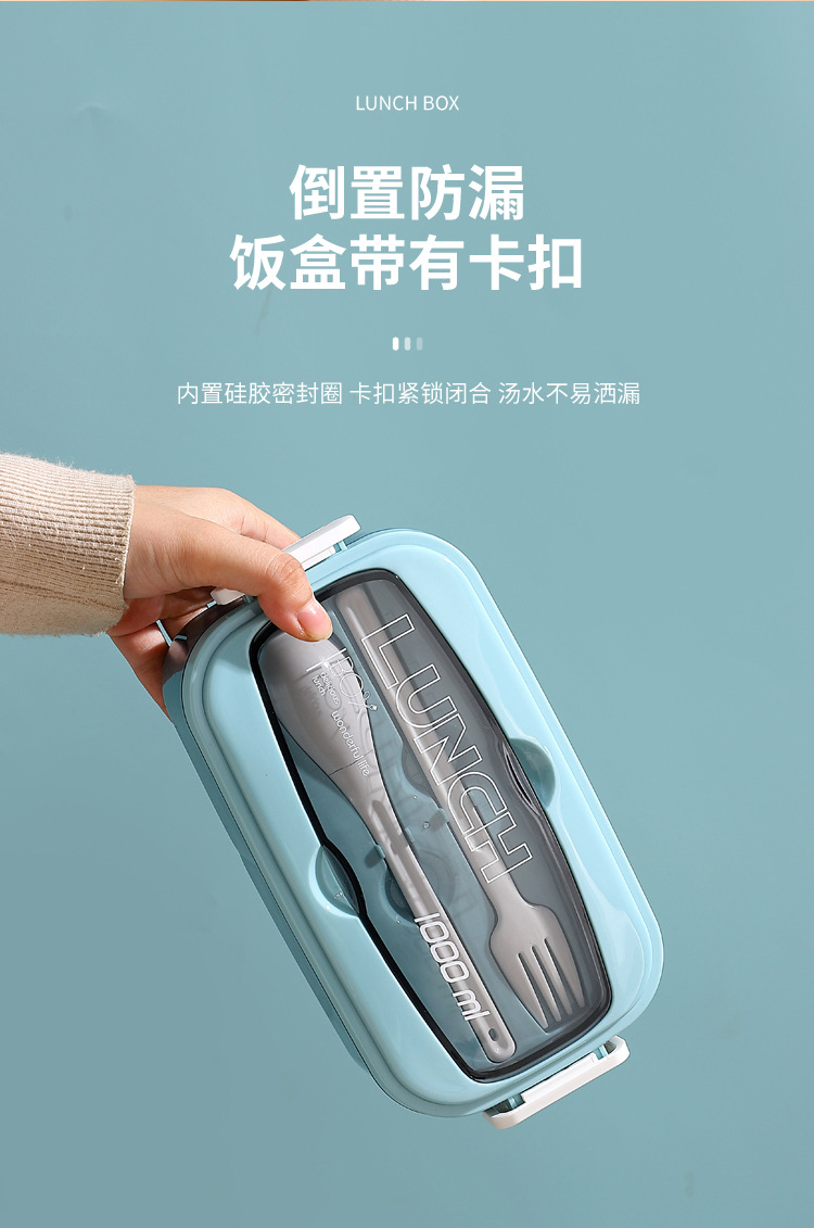 ins Cross-border lunch box set: bento box, light food, salad box, sauce box, student and office worker picnic box, separated pic 10