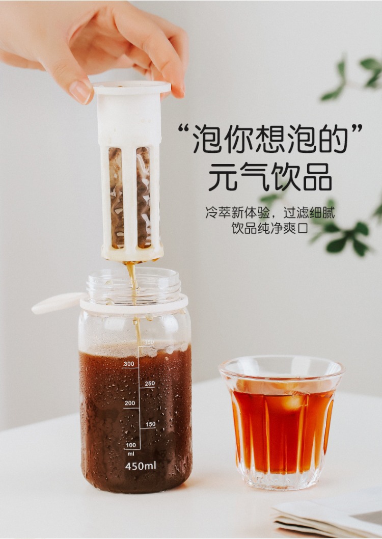 冷萃咖啡壶手冲家用冷萃瓶冷泡果茶壶冷淬冰萃美式冰滴壶冷萃杯详情4
