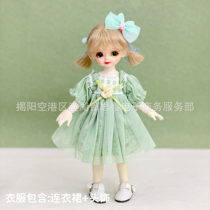 6分bjd娃娃换装衣服洛丽塔套装30厘米洋娃娃裙子连衣裙制服女仆装详情10