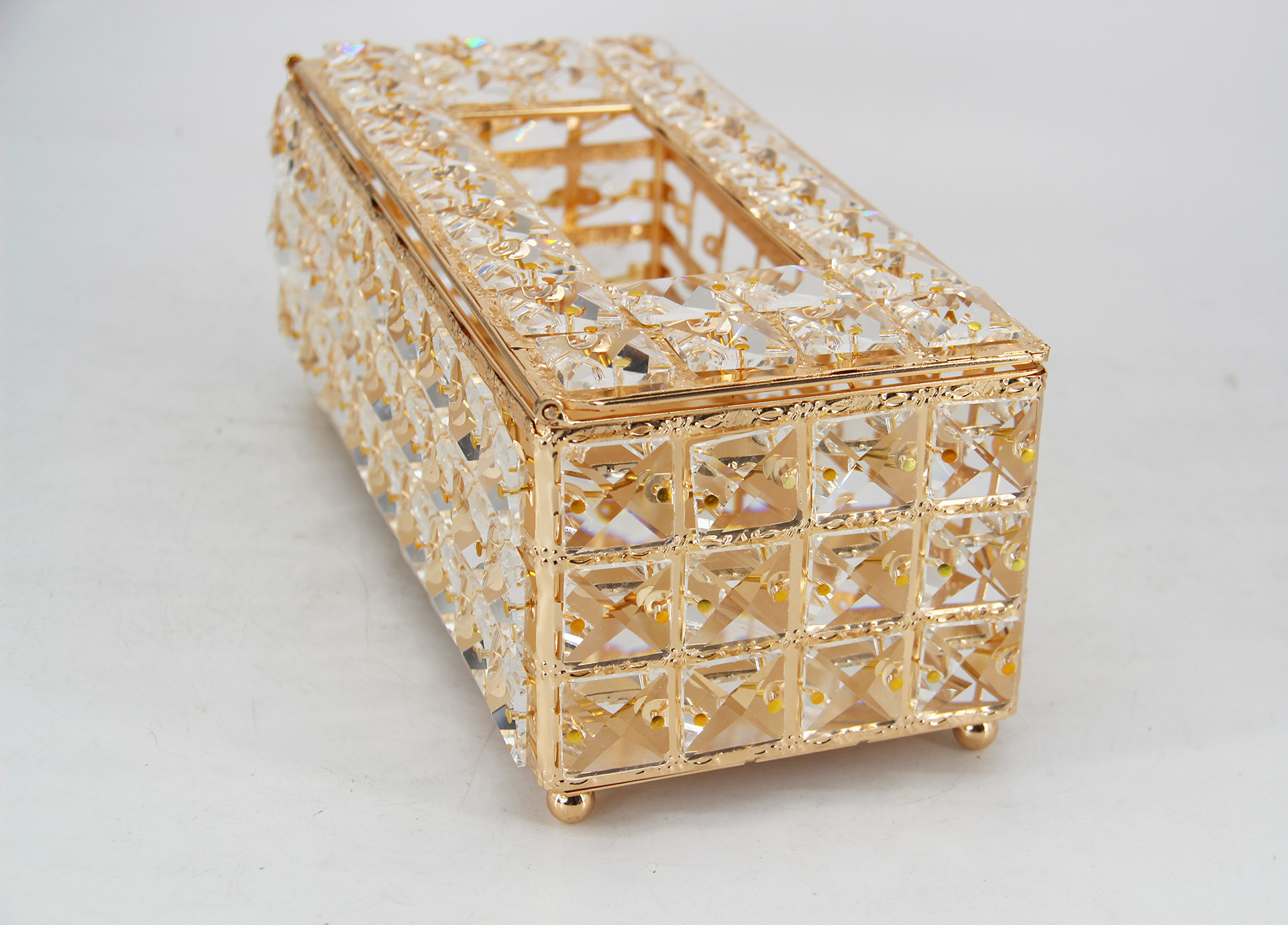 European-style best-selling ins tissue paper, metal tissue box, living room desktop storage box, crystal tissue box, factory direct sales pic 16