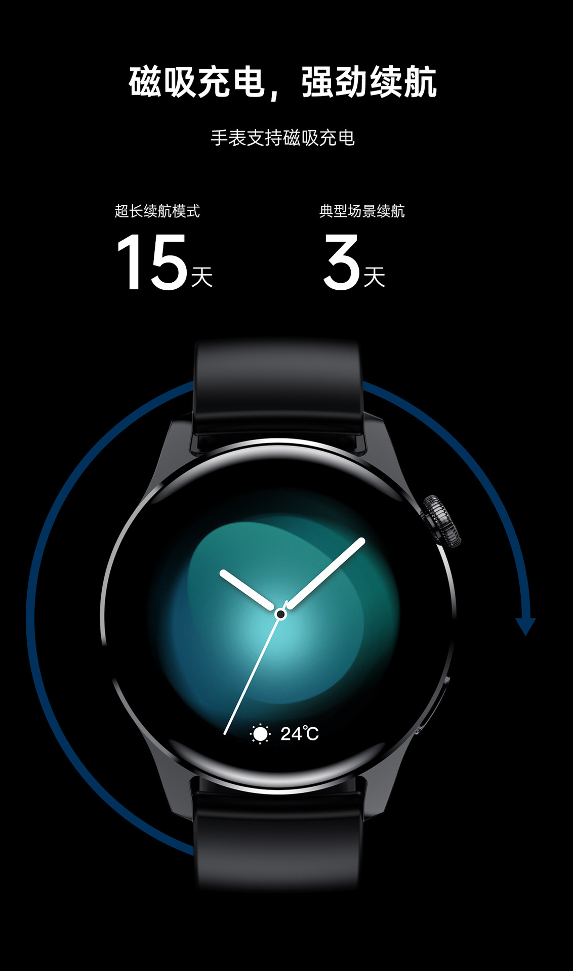 适用watch3pro智能手表蓝牙通话NFC门禁手表支付血氧血糖健康监测详情9