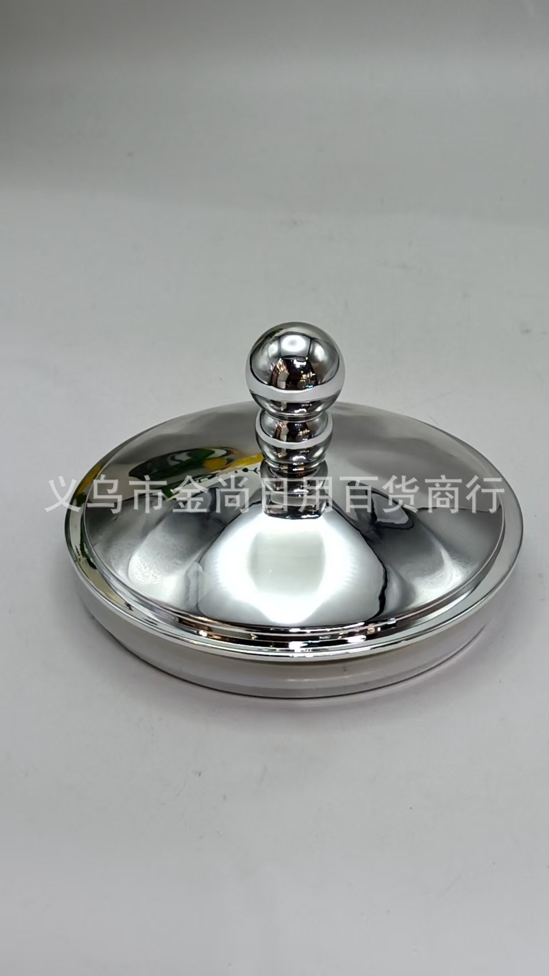 Light luxury round bead lid rice bead plastic solid color transparent storage jar without base, candy jar with color box pic 5