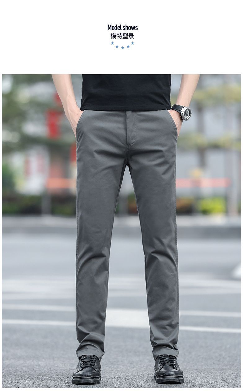 2025新款男士纯棉休闲裤宽松直筒长裤商务百搭春夏高端潮流裤子详情7