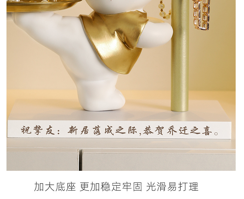 招财猫树脂工艺品收纳礼物家居摆件工厂直销清仓玄关儿童房钥匙架详情17
