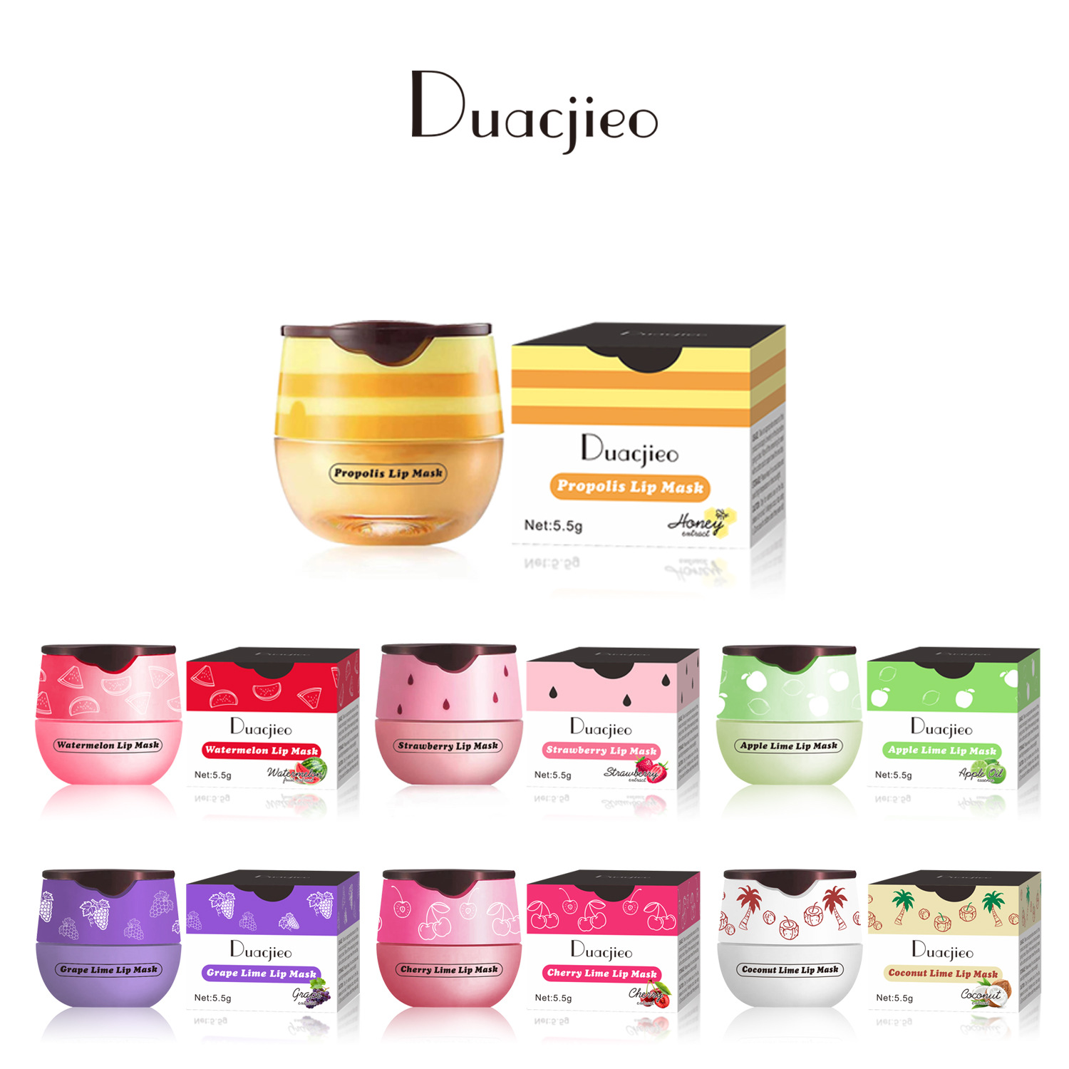 Honey Lip Mask, Lime Moisturizing Lip Mask, Moisturizing Little honey jar, Anti-cracking, reducing lip lines, Lip Care Lipstick, cross-border pic 2