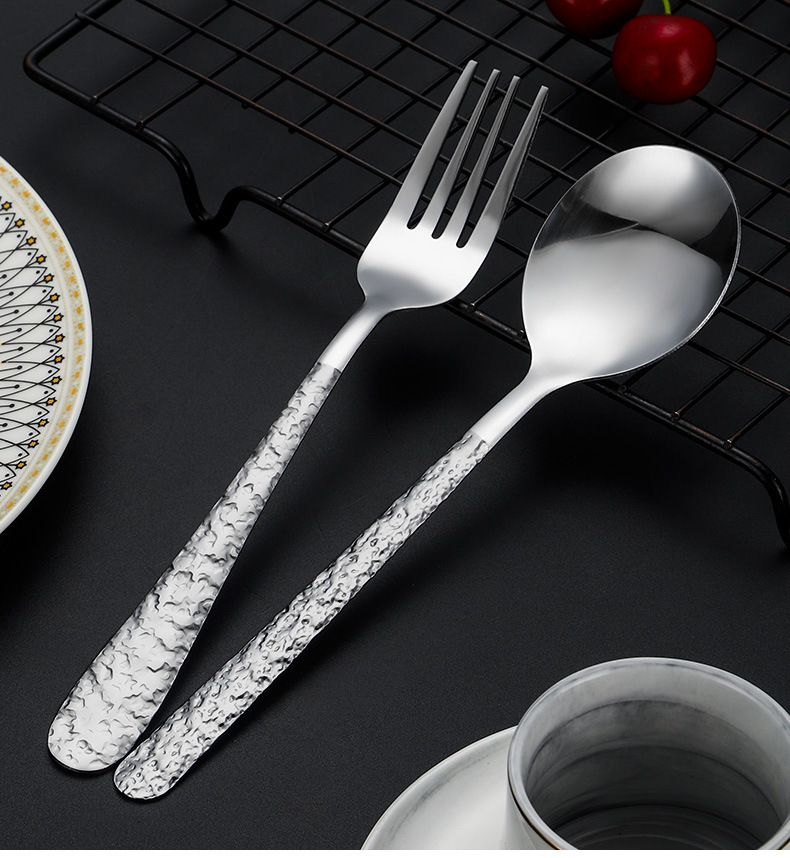 不锈钢西餐餐具高颜值酒店家用创意牛排刀沙拉甜品勺子叉子高级感详情12