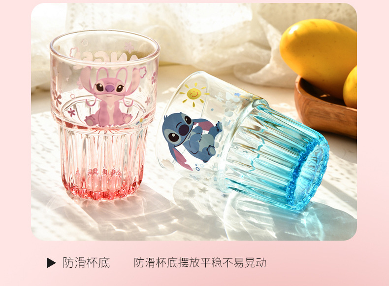 Creative cartoon Angel Glass vertical pattern Double Festival cups, cute birthday gifts, drinking cups, breakfast milk cups wholesale pic 9