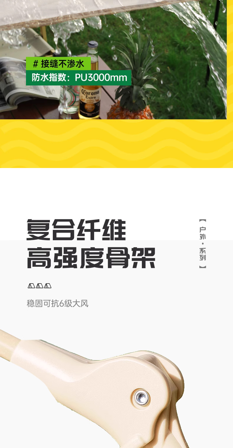 户外便携式折叠帐篷户外野餐野营装备全自动加厚防晒防雨防蚊帐篷详情11
