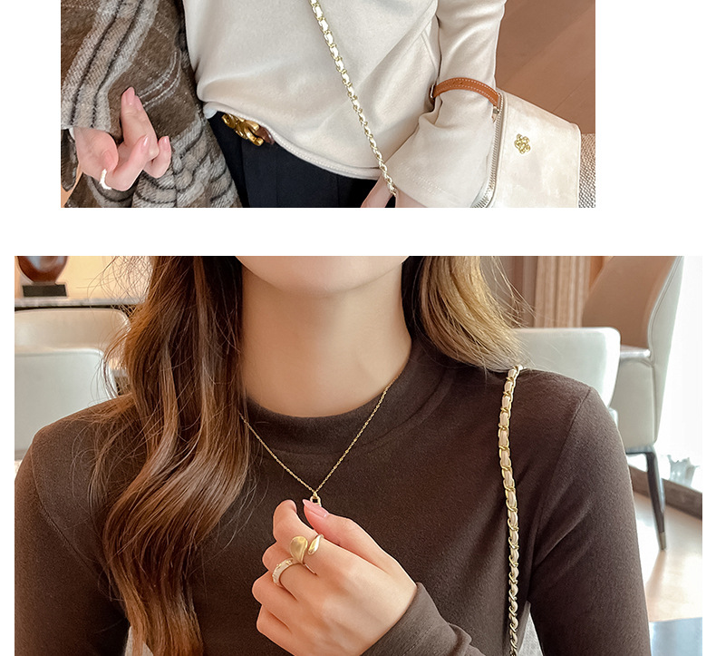 严选正肩打底衫女2025新款微米椰绒秋冬季打底内搭长袖高级感上衣详情26