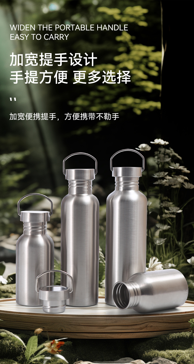 跨境专供不锈钢美式大口运动水壶户外带提手旅行壶单层保温杯详情5