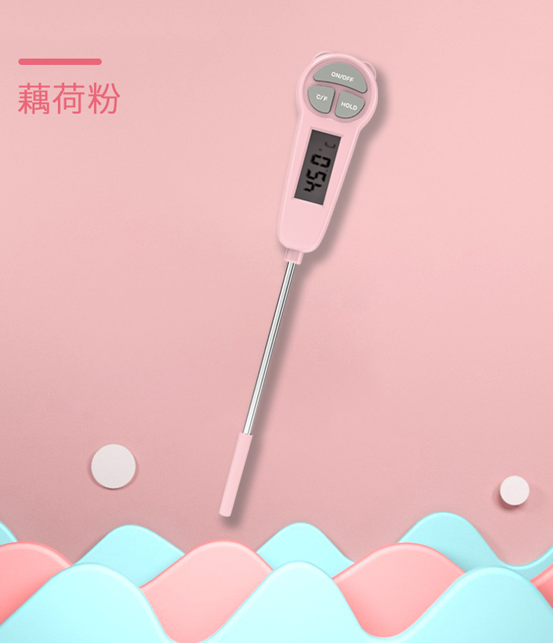 Misuta digital water temperature meter, baby bottle thermometer, food thermometer, stainless steel probe pic 7