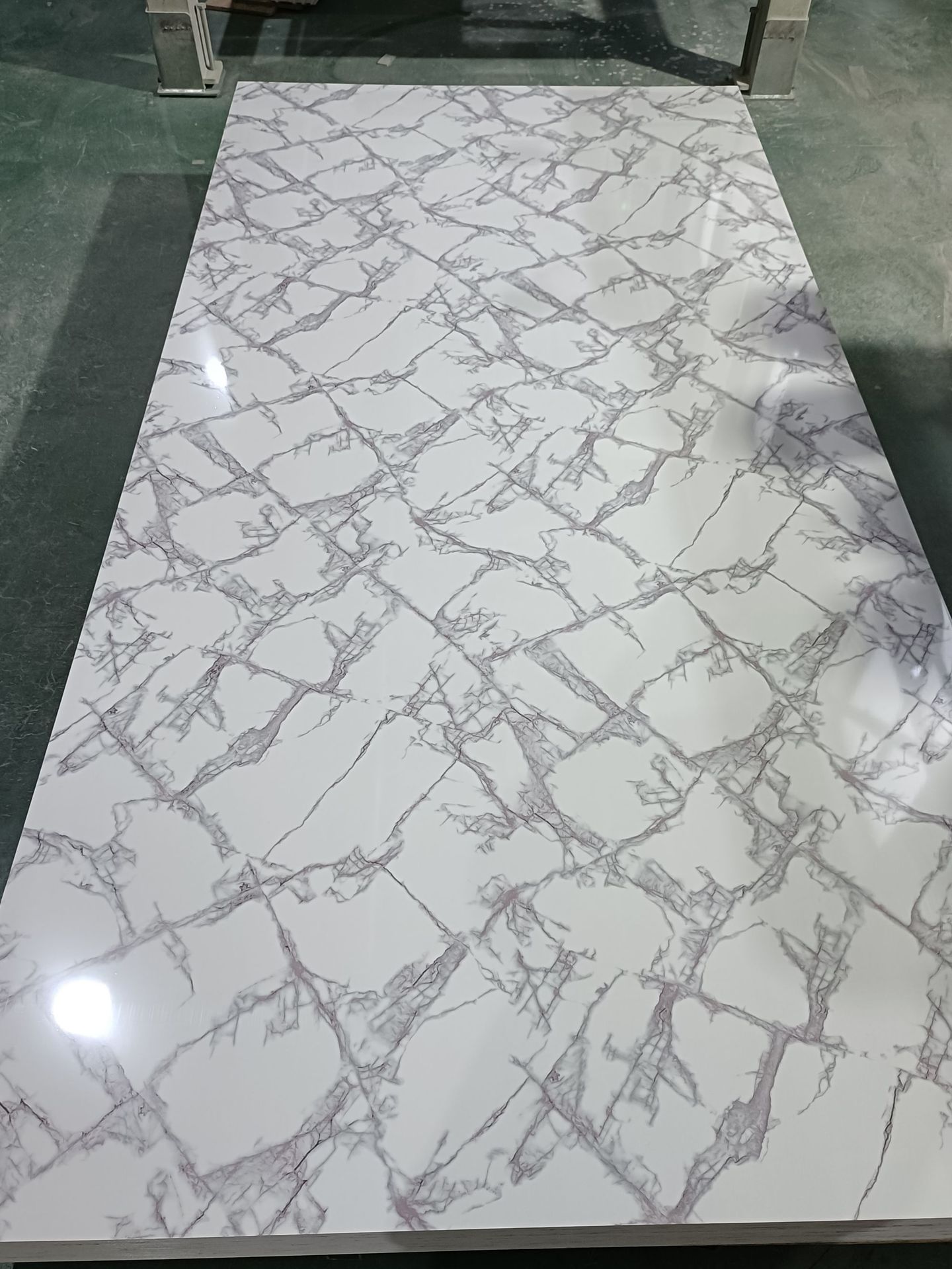 uv board imitation marble high-gloss wall panel, PVC decorative panel, waterproof and flame-retardant, hotel project, stone plastic UV board for export pic 5