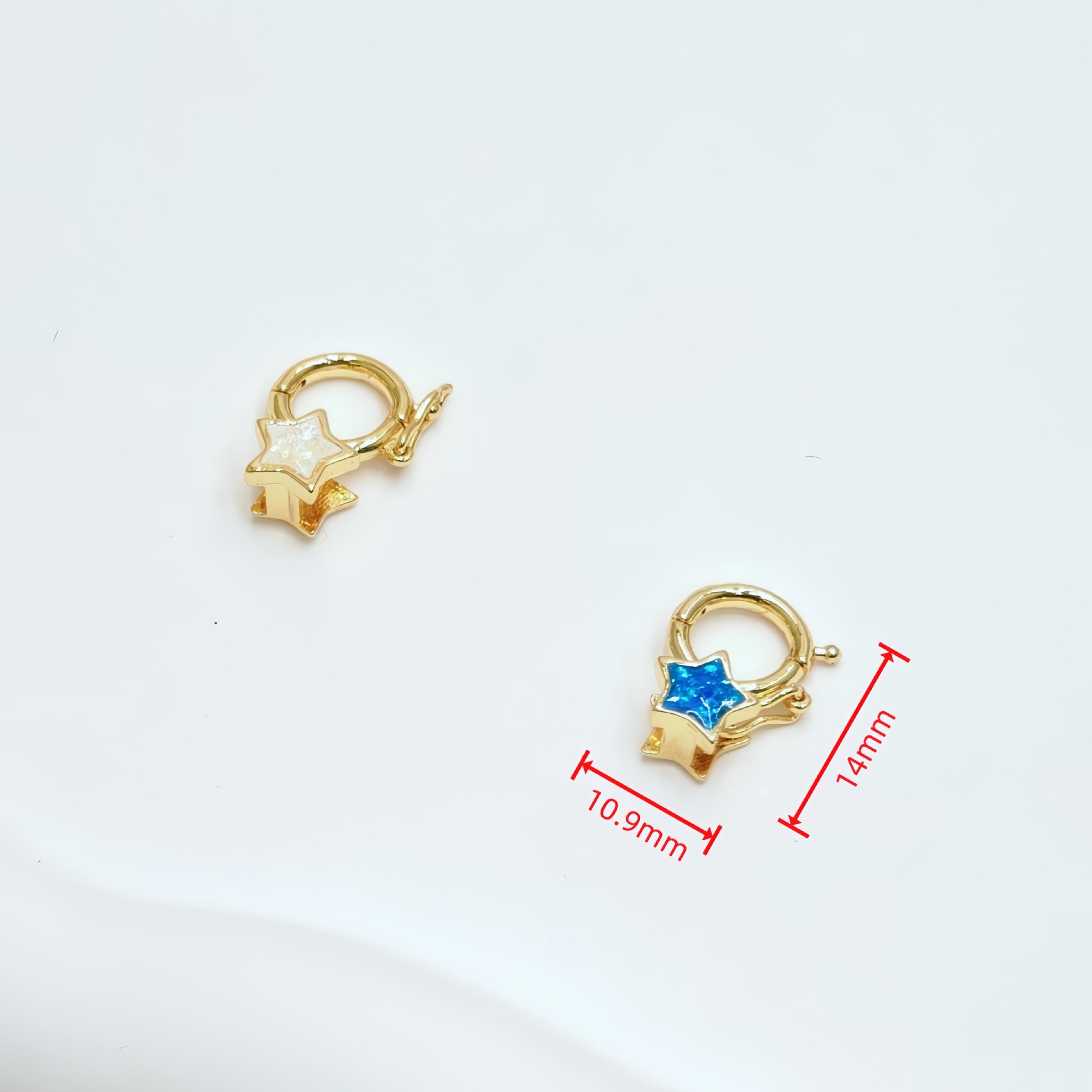 18K澳宝扣金色龙虾扣饰品扣子手链收尾连接弹簧扣diy配件材料详情15