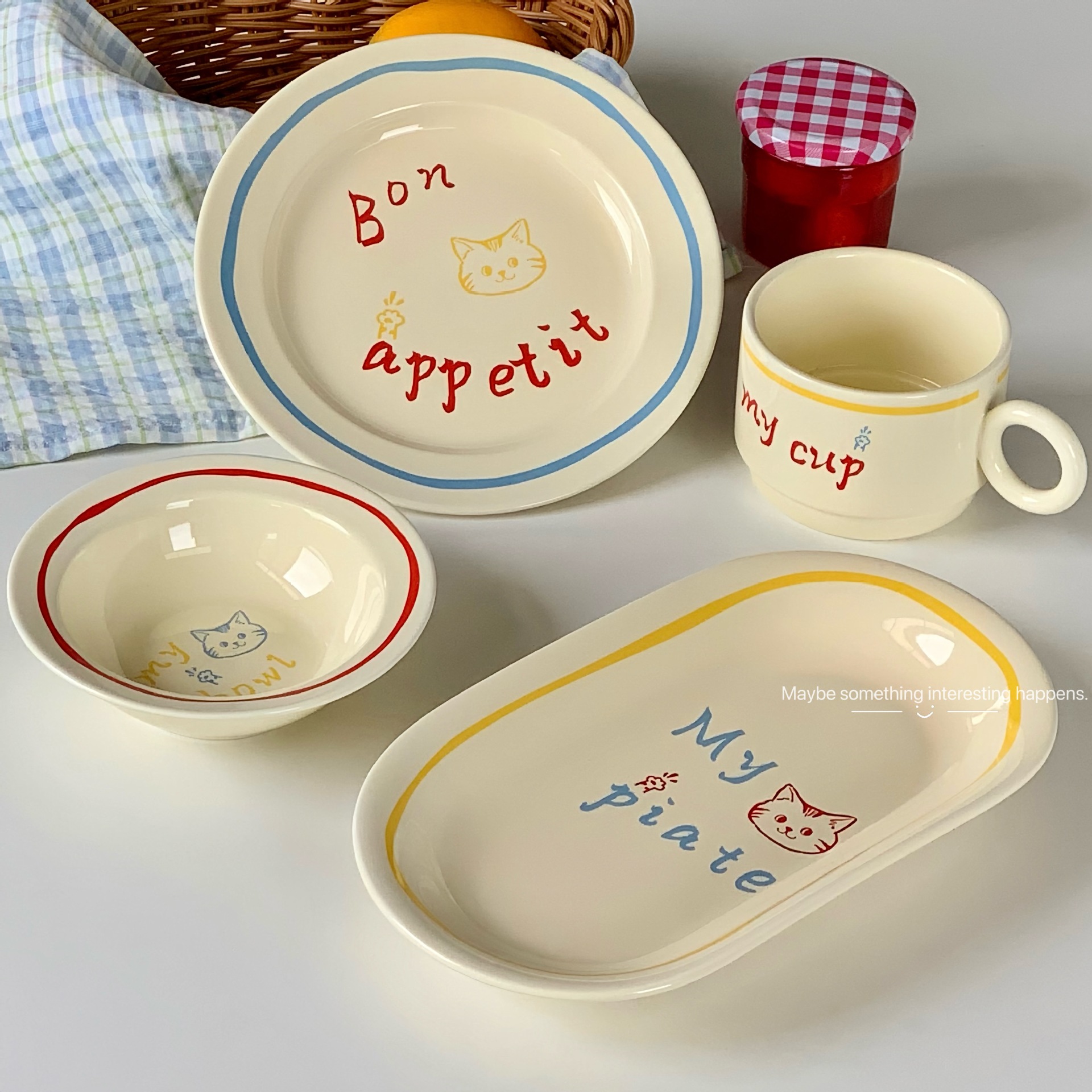 博主同款奶油色陶瓷盘子ins高颜值小红书网红餐盘创意甜品蛋糕盘详情1