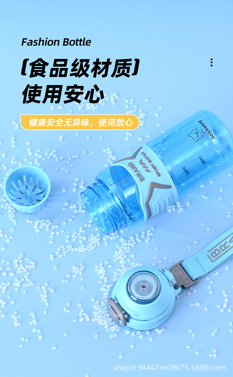跨境新款高颜值潮流塑料水杯户外运动水壶大容量便捷双饮弹跳水杯详情5
