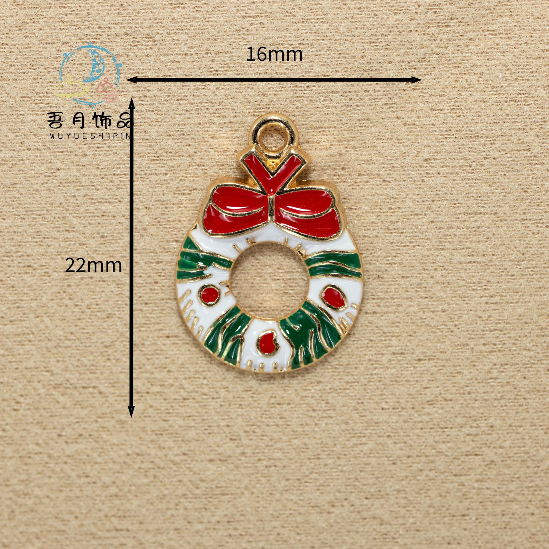 大量圣诞系列合金滴油配件挂件吊坠DIY跨境麋鹿雪花胸针别针装饰详情4