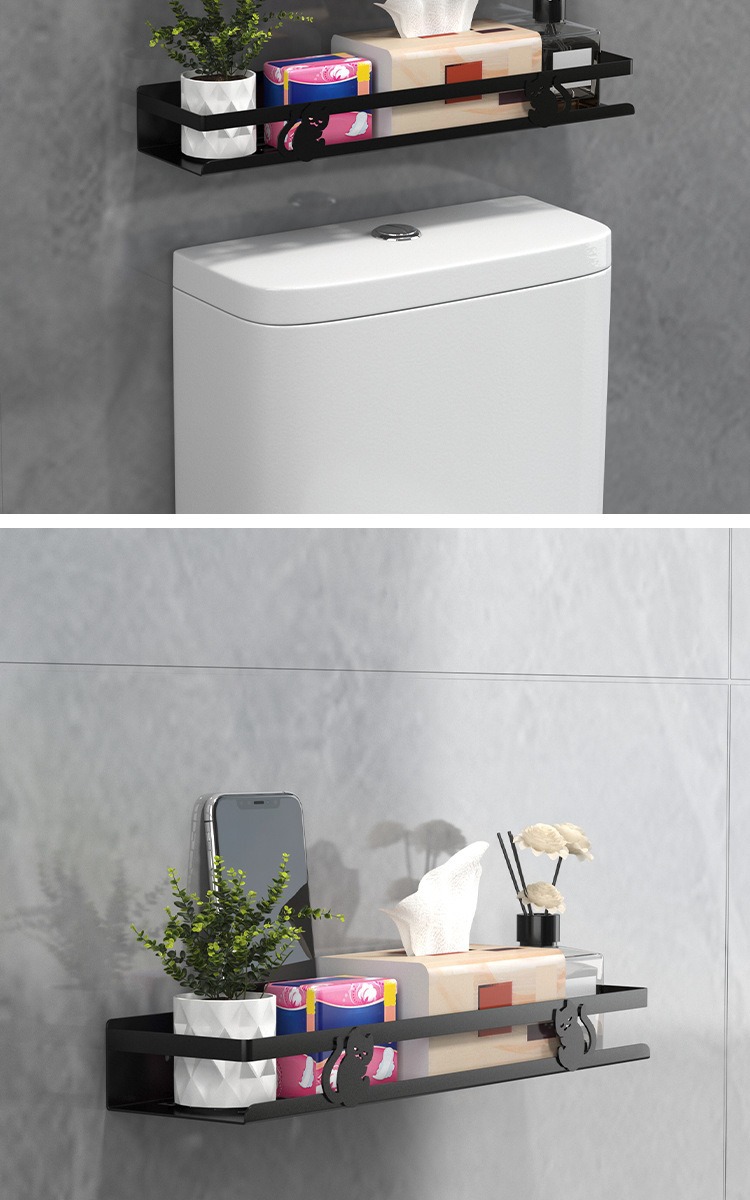 跨境免打孔浴室壁挂置物架厕所洗漱用品收纳架浴室沐浴用品置物架详情22