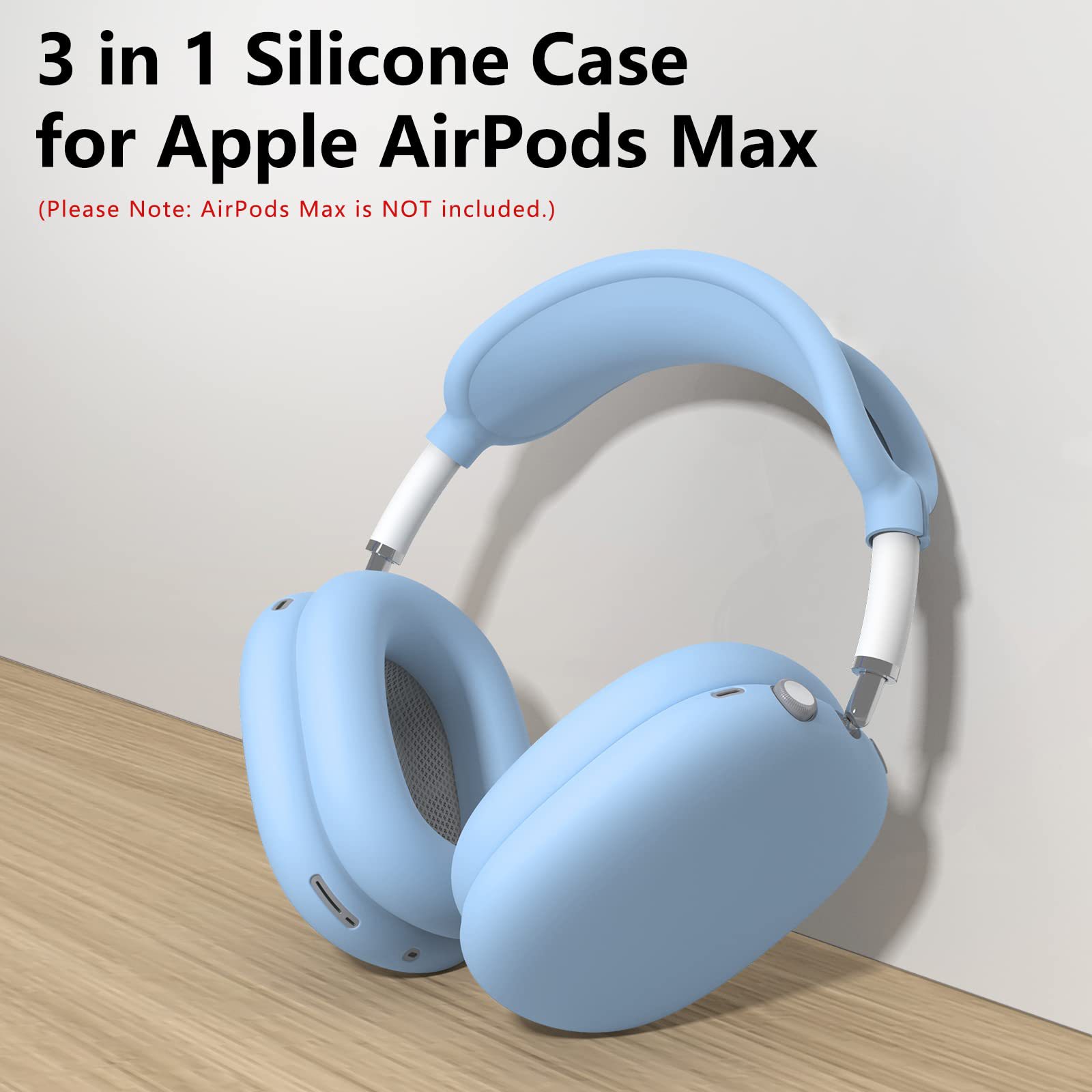 适用Airpods max保护套苹果Max耳机壳纯色硅胶软壳耳机套三件套详情4