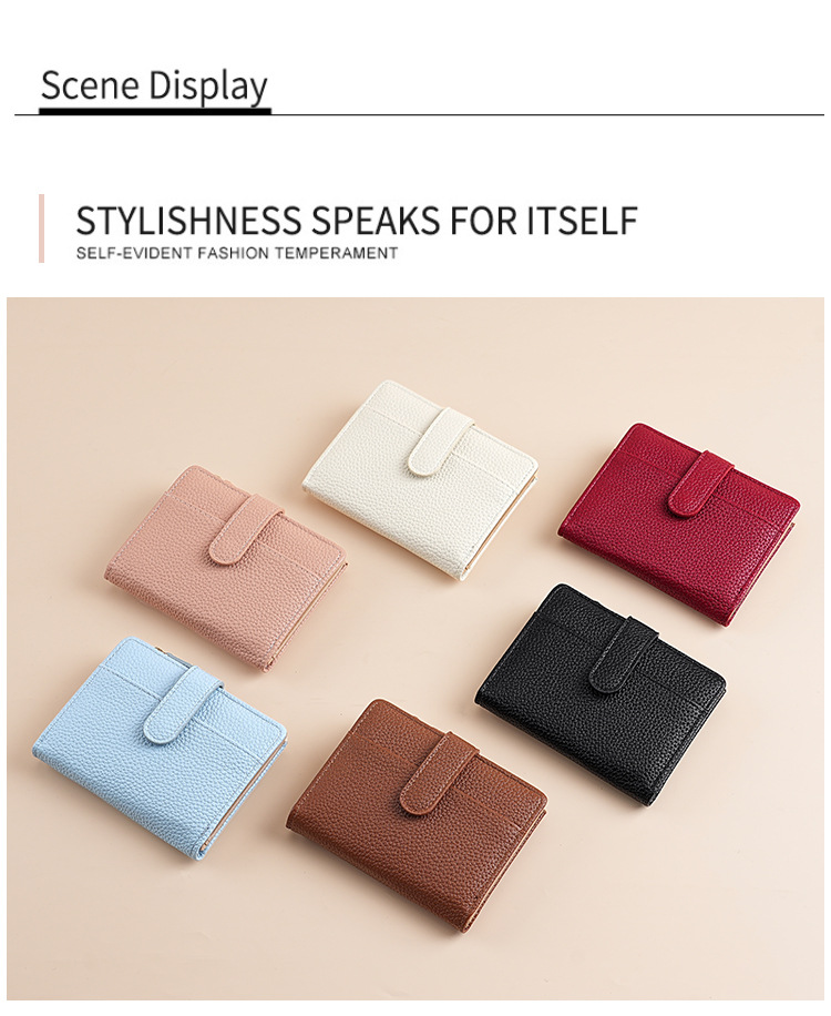 新款女士钱包短款跨境时尚卡包女高级感气质两折多卡位拉链零钱包详情19