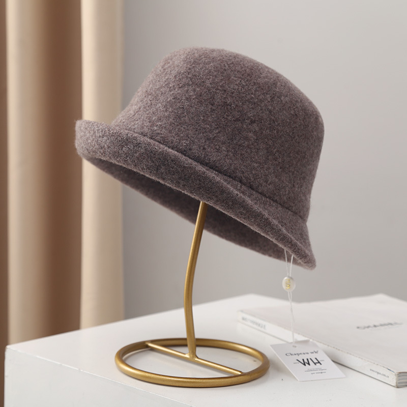 WHD21L31绵羊帽女士秋冬季保暖韩版百搭英伦复古盆帽头围54-59CM详情10