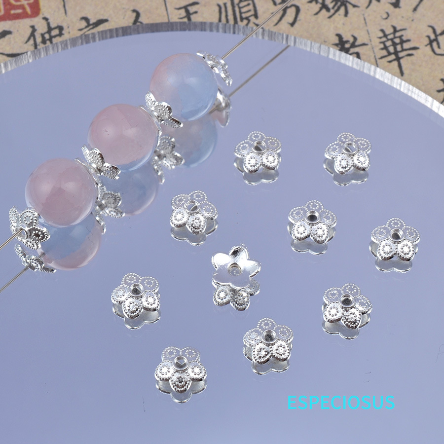 Hollowed-out carved alloy flower stands, diy jewelry accessories, metal flower spacers, earrings, bracelets, beaded materials, spacers pic 6