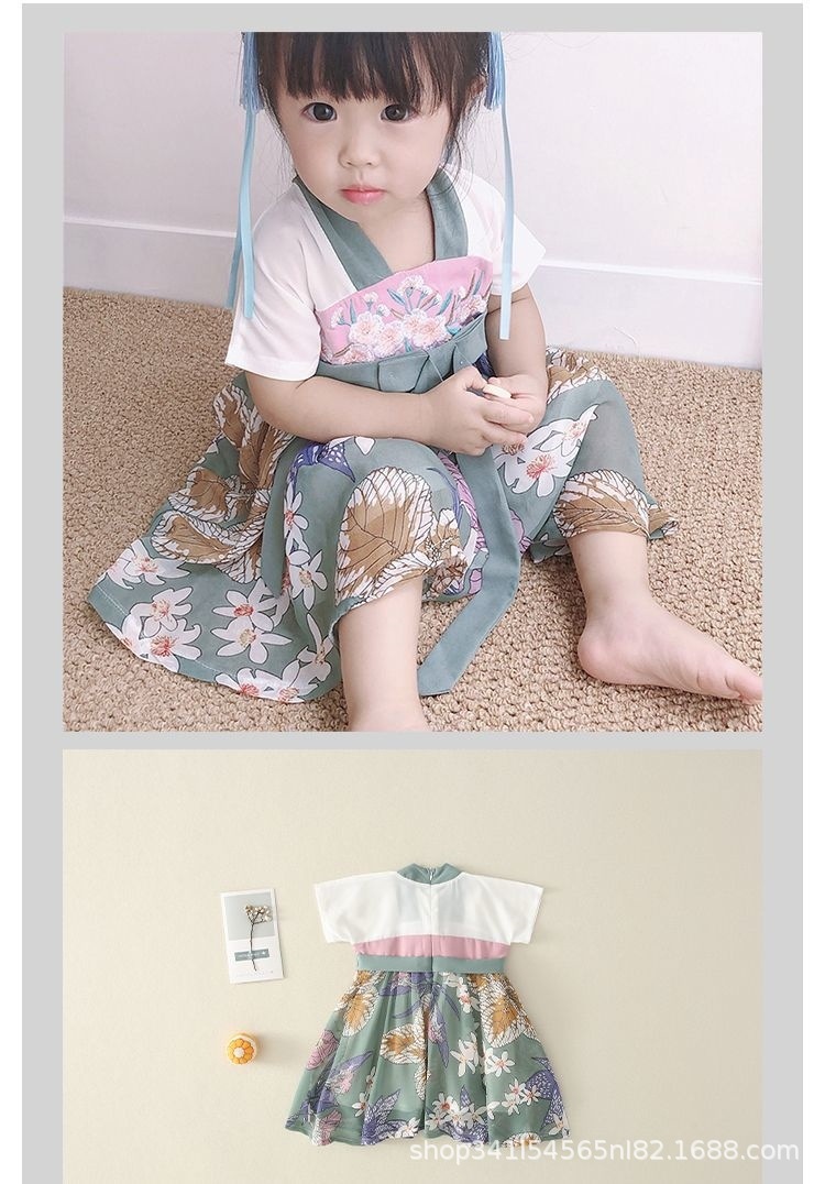 女宝宝汉服连衣裙女童装夏季3一2岁小女孩古风婴儿童仙女裙子小童详情10