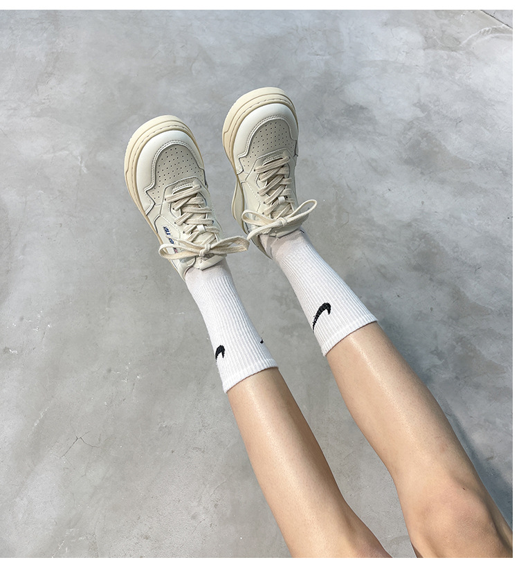 真皮厚底小白鞋女2025新款韩国小众百搭系带德训鞋休闲运动板鞋潮详情19