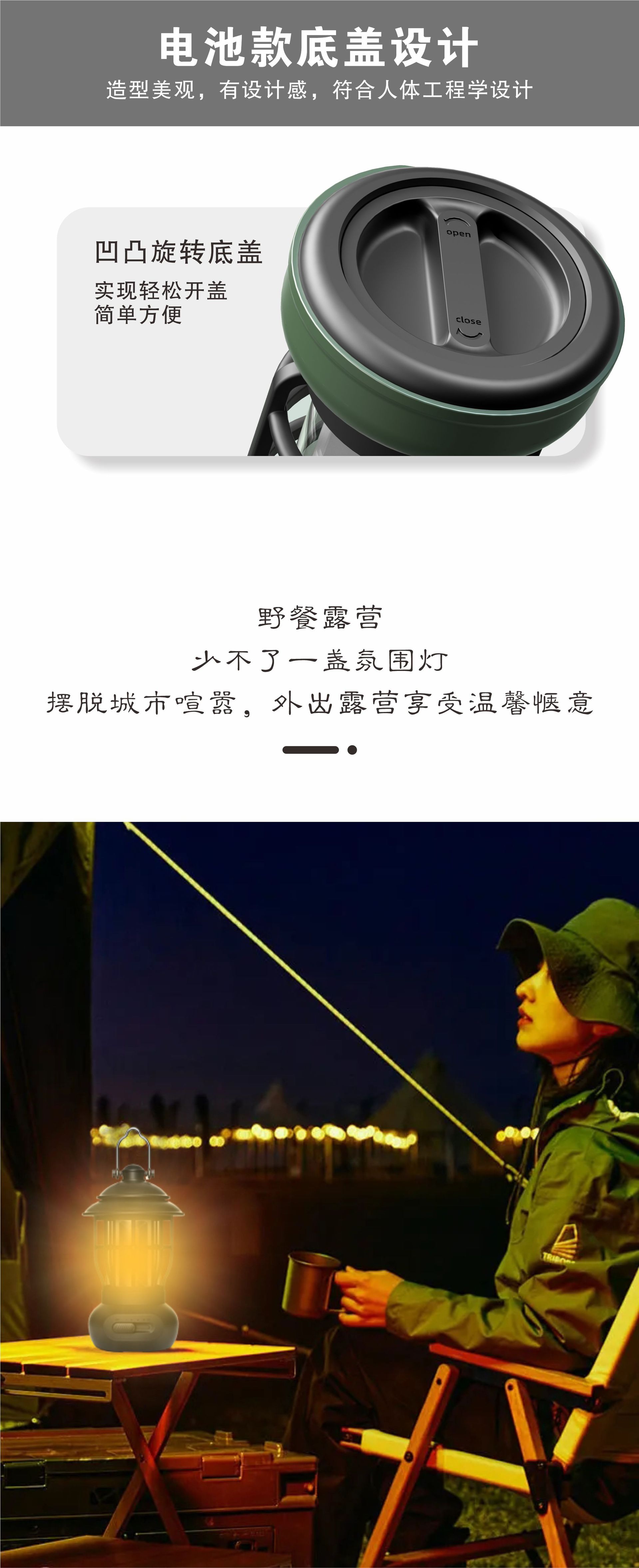 户外露营灯氛围照明野营灯复古马灯礼品USB充电帐篷营地灯 pic 4