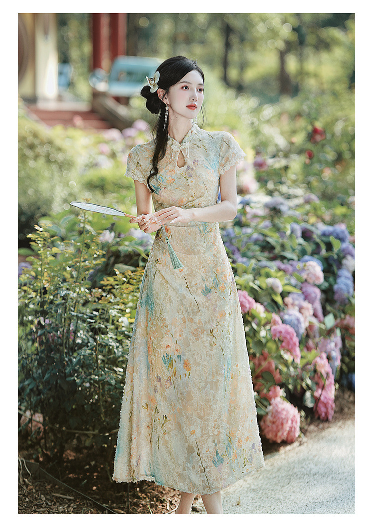 New Chinese-style traditional Chinese style cheongsam improvement young girl daily slimming and elegant dress for Summer 2025 new style pic 17
