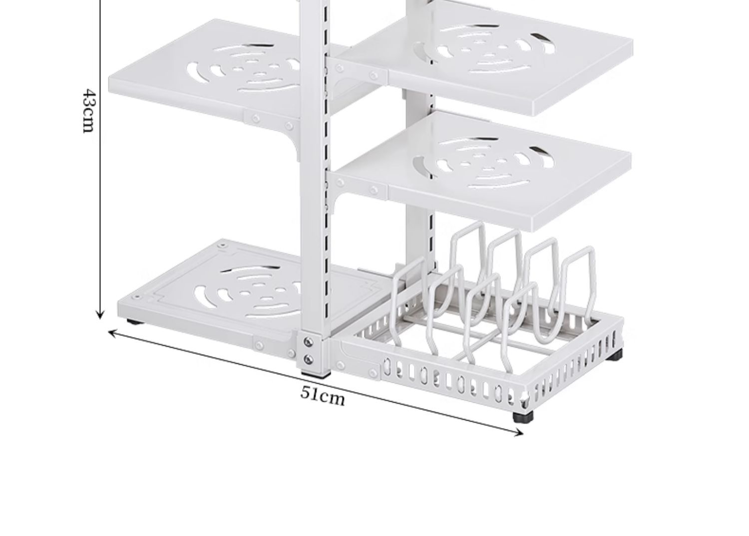 水槽下锅具置物架台面双杯放锅架跨境大锅平底锅收纳橱柜多层收纳详情35