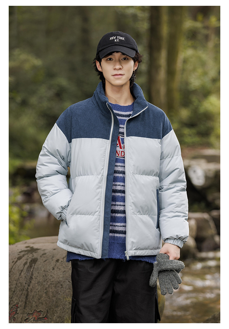New winter fleece cotton-padded jackets for both men and women, thickened and warm cotton-padded jackets, couple bread jackets, and trendy color-blocked cotton-padded jackets pic 34