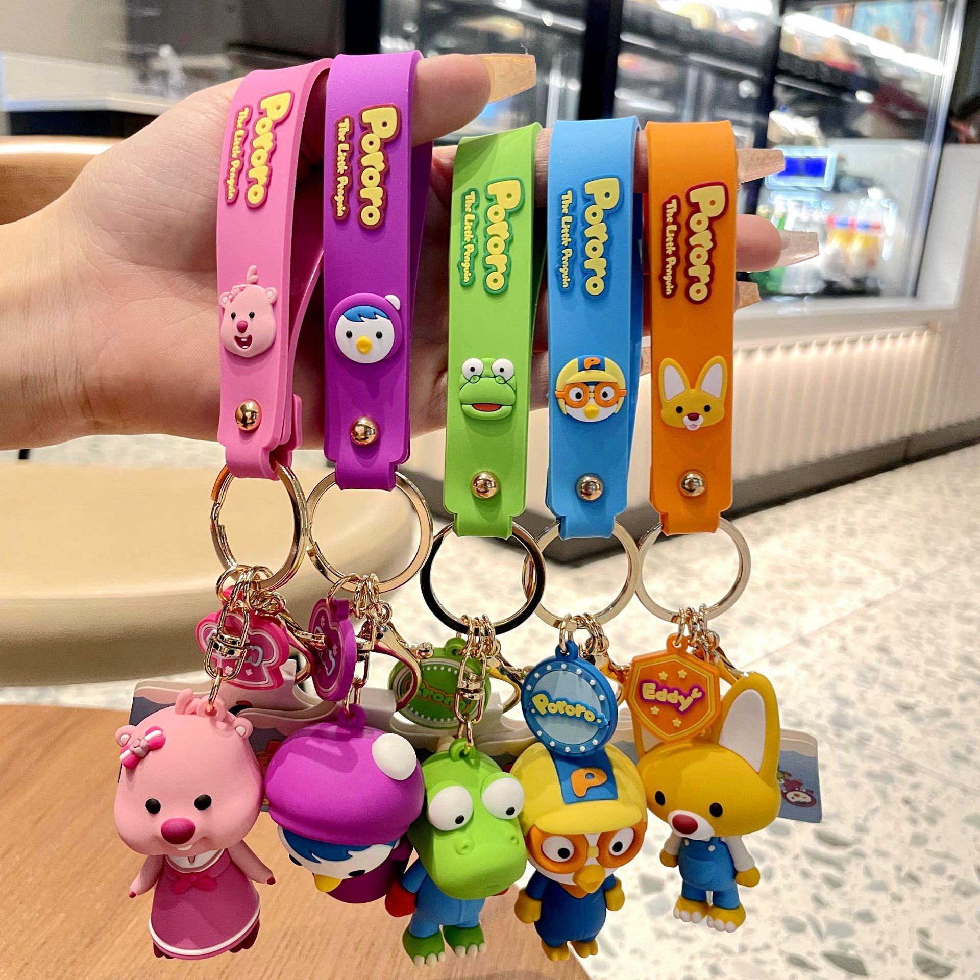 Wholesale of genuine creative Bolele cute cartoon dolls, keychains, couple schoolbags, small pendants, and popular online gifts pic 3