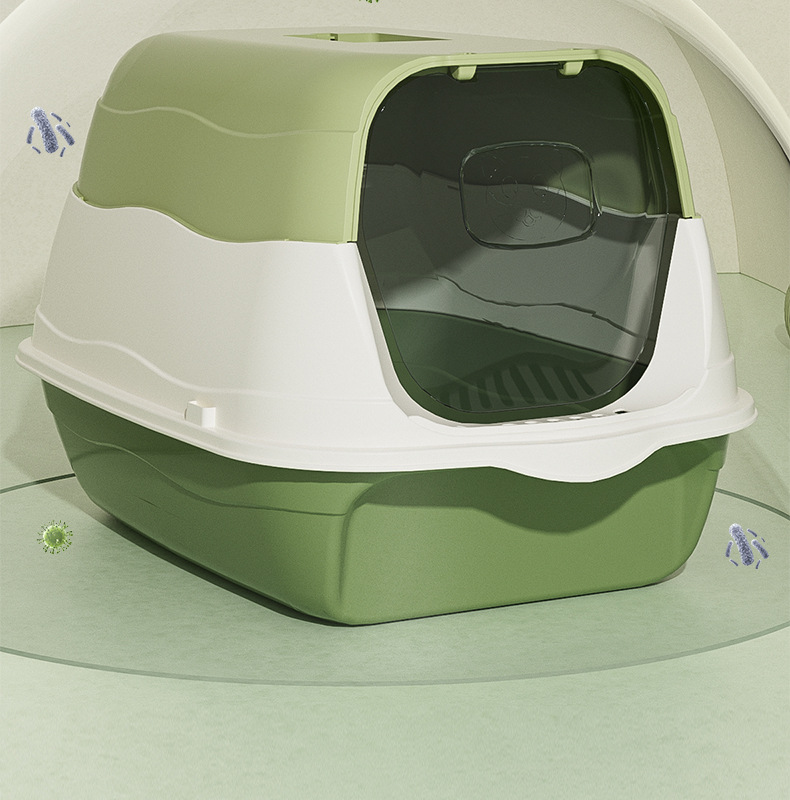 超大号猫砂盆消毒防臭全封闭式猫厕所猫砂盆子特大号防外溅批发详情13