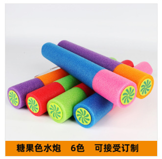Customized cross-border Amazon toy straight tube foam EVA material summer beach water play pull-out water cannon water gun pic 3