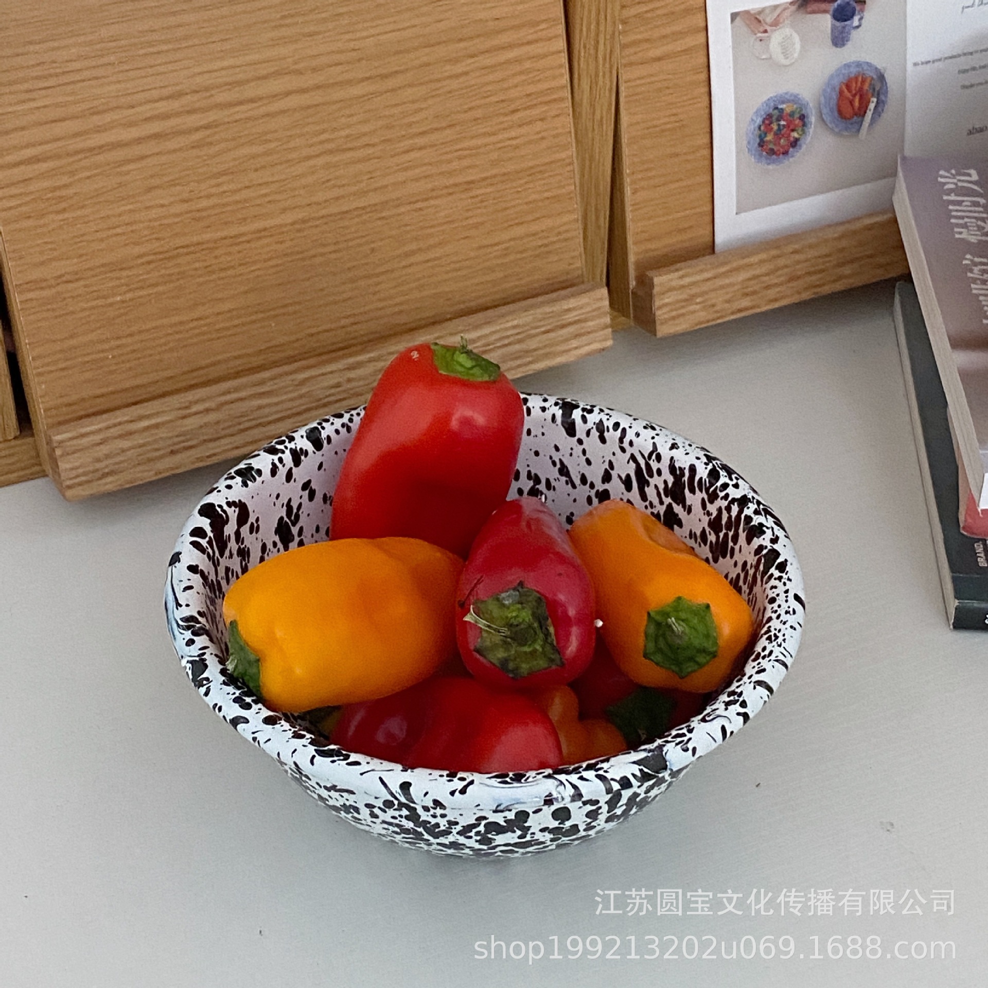 韩国ins同款复古泼墨搪瓷餐具套装搪瓷碗马克杯盘详情22