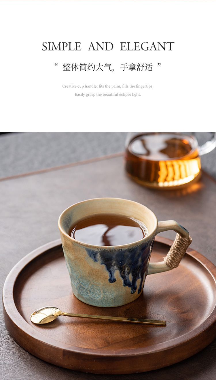 宅寂风陶瓷马克杯创意陶瓷杯跨境货源家用窑变水杯高颜值咖啡杯子详情10