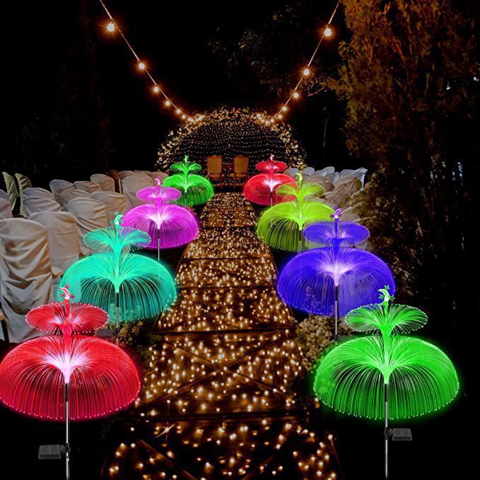 Amazon solar jellyfish light, outdoor waterproof garden light, garden lawn light, decorative landscape ground insert ambient light pic 22