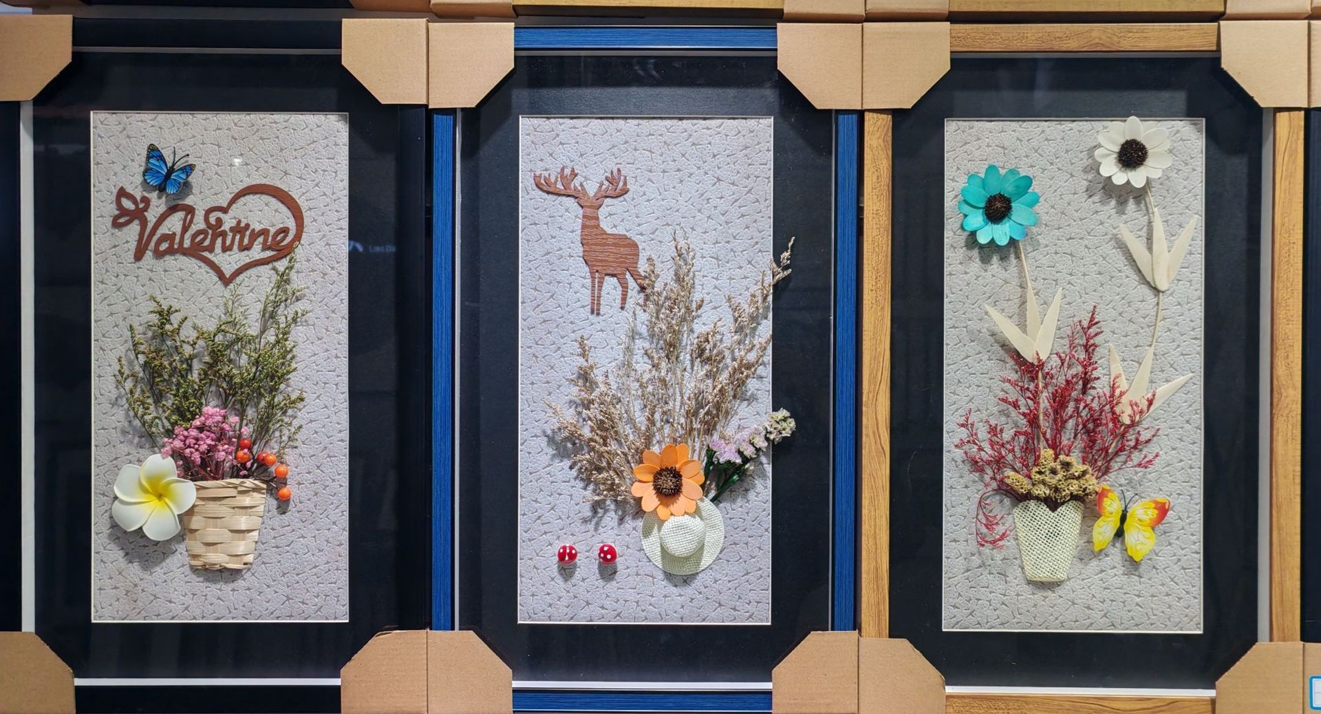 跨境永生干花植物标本装饰画现代客厅餐厅卧室宾馆壁饰挂画成品画详情12