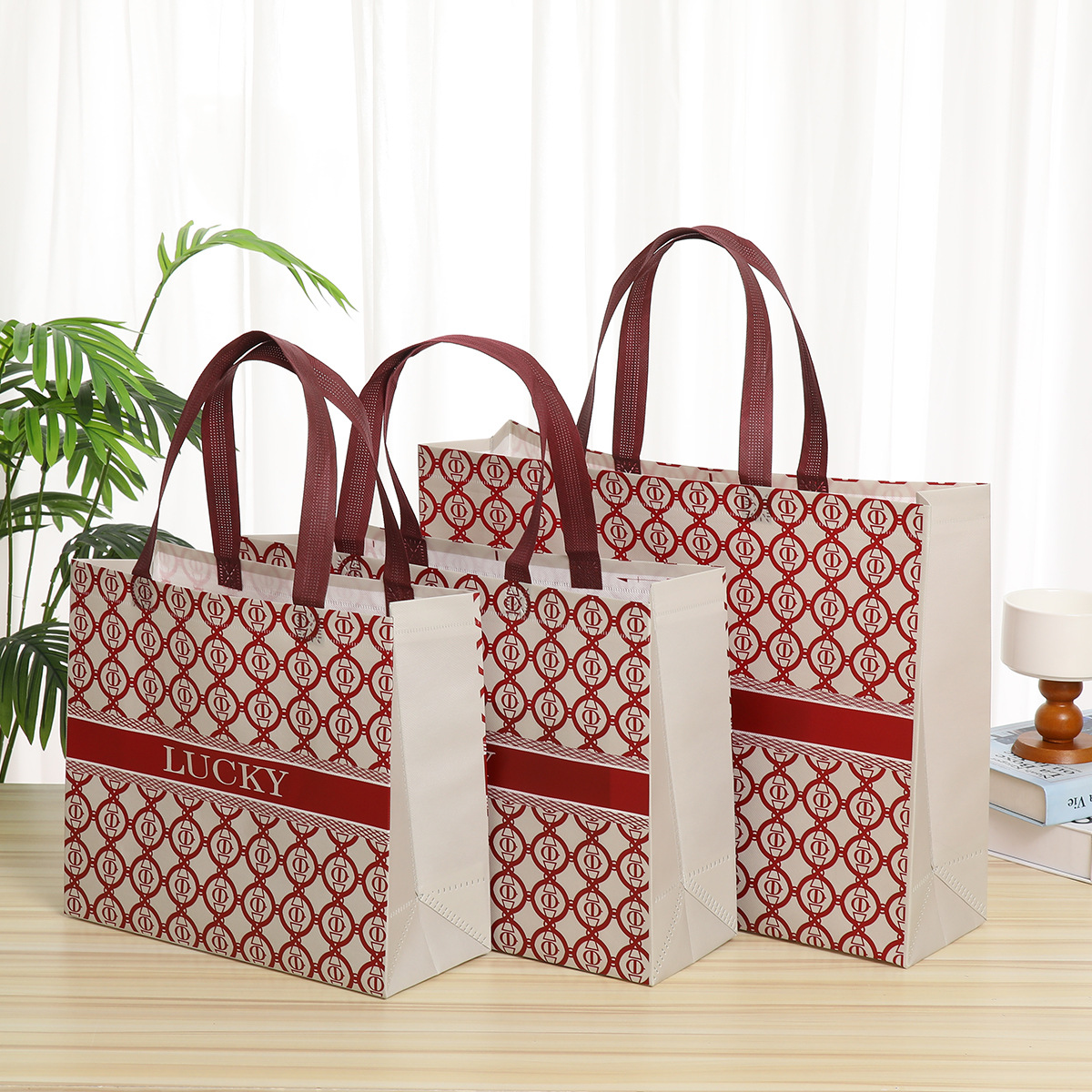 现货无纺布袋覆膜彩印横版服装购物手提袋 立体设计折叠便携广告礼品袋环保耐用详情8