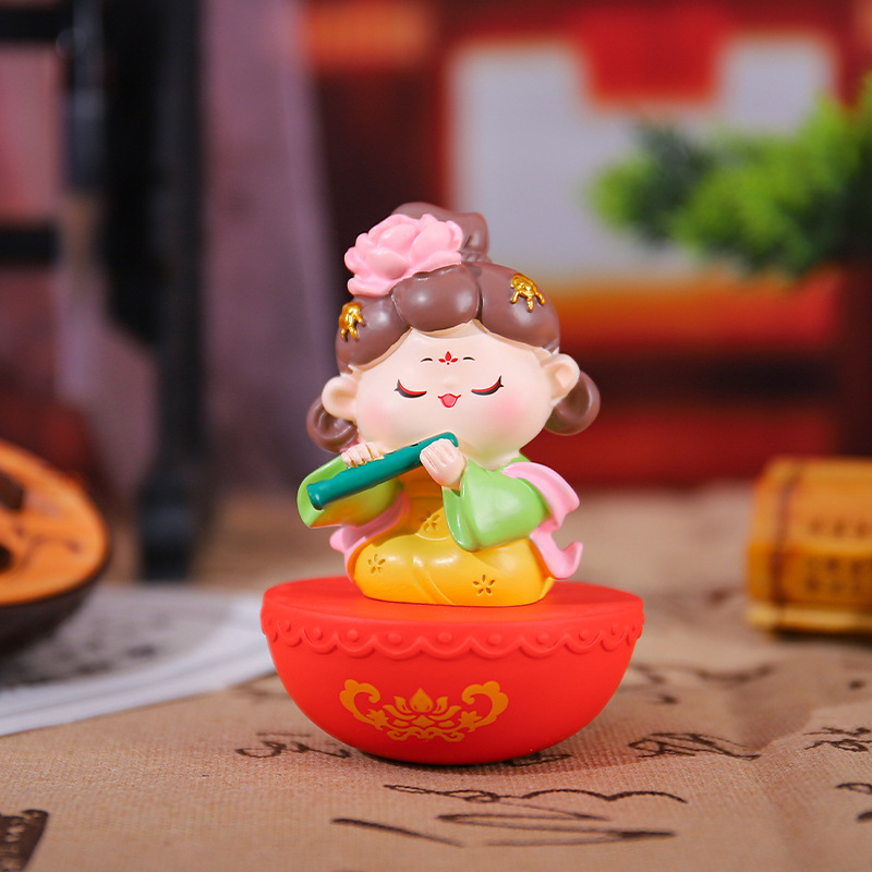 新款古风潮玩梦回大唐不倒翁盲盒国潮娃娃桌面喜庆摆件装饰节庆批国潮详情46