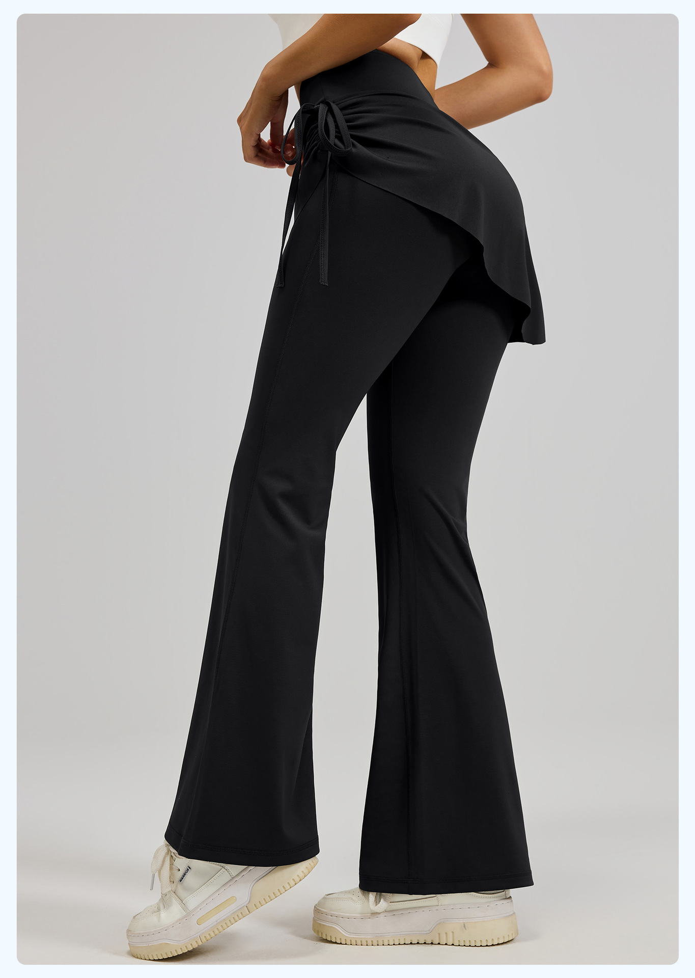New wrinkled flared skirt pants, two sets of high-waisted, hip-lifting, slightly flared yoga pants for women pic 13