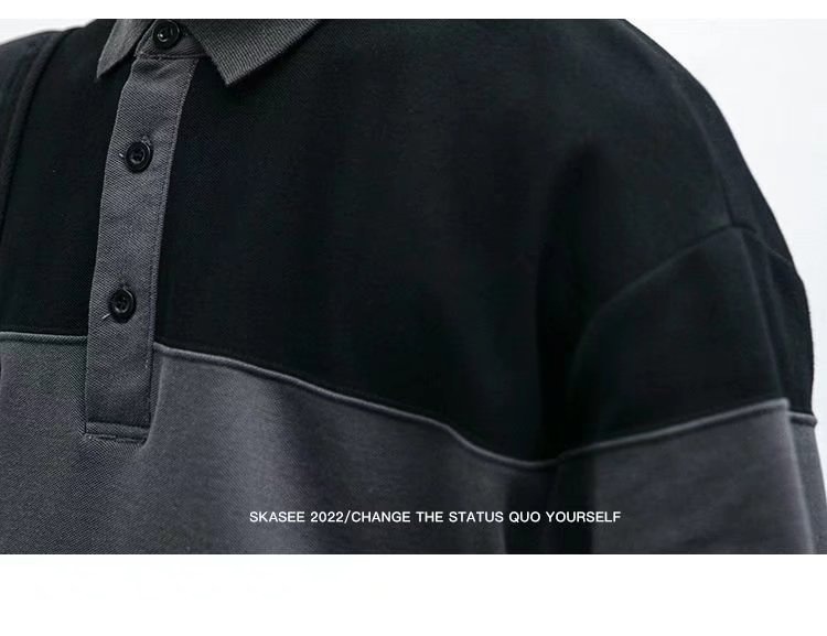 ins fashion brand loose casual short-sleeved polo shirt pic 7