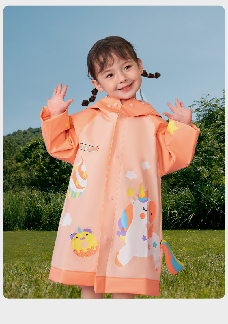 KK树儿童雨衣男童女孩防水雨披防雨服幼儿园宝宝带书包位套装恐龙详情22
