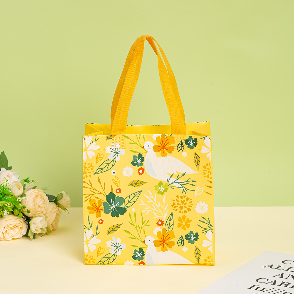 现货批发儿童便携购物袋 可爱卡通覆膜防水无纺布手提袋 伴手礼品袋无纺布袋详情13