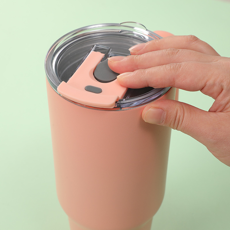 新款跨境40oz双层冰霸杯防漏不锈钢保温杯带吸管便携直饮口汽车杯详情9