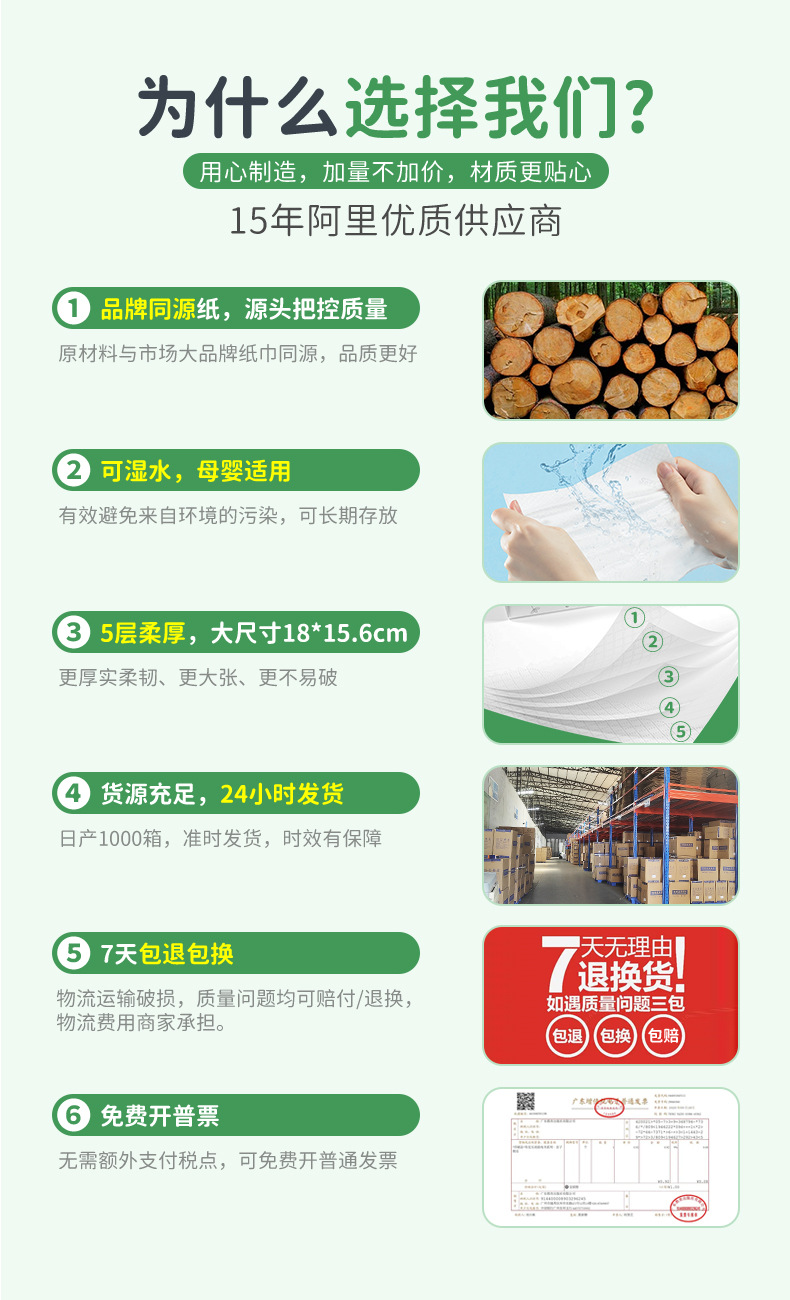 大量批货加大加厚挂式抽纸加量装加量不加价大包装母婴纸巾悬挂式详情2