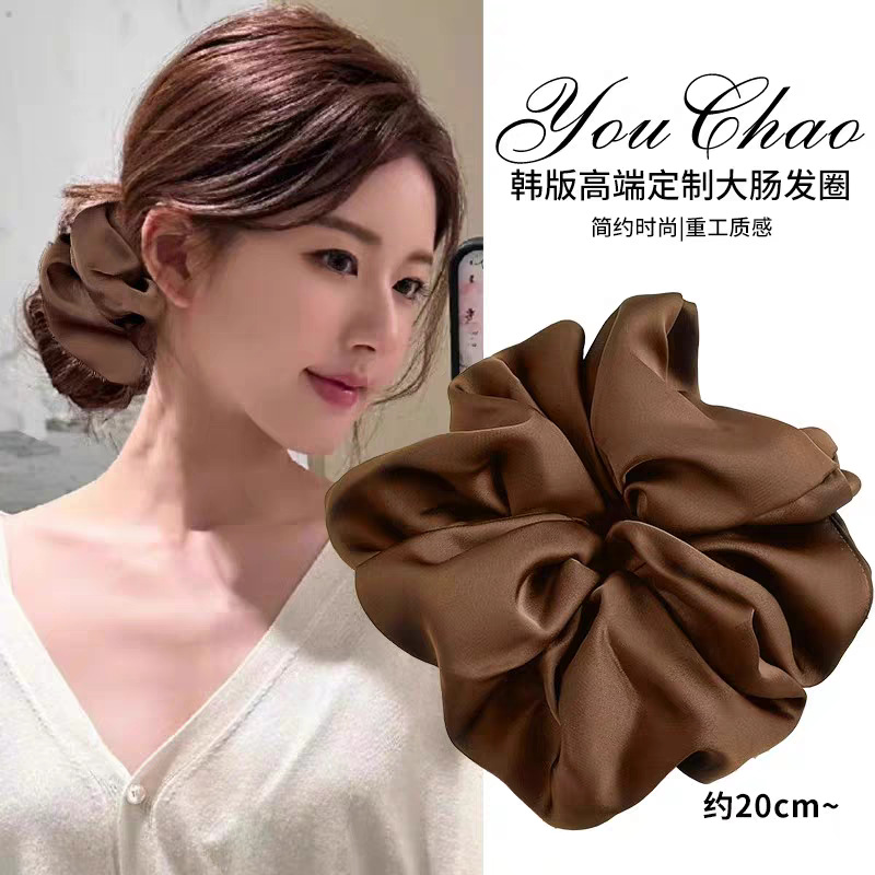 2025 New oversized large intestine hair band, stylish oversized hair accessory, high-end headwear, hair tie and hair accessory pic 2