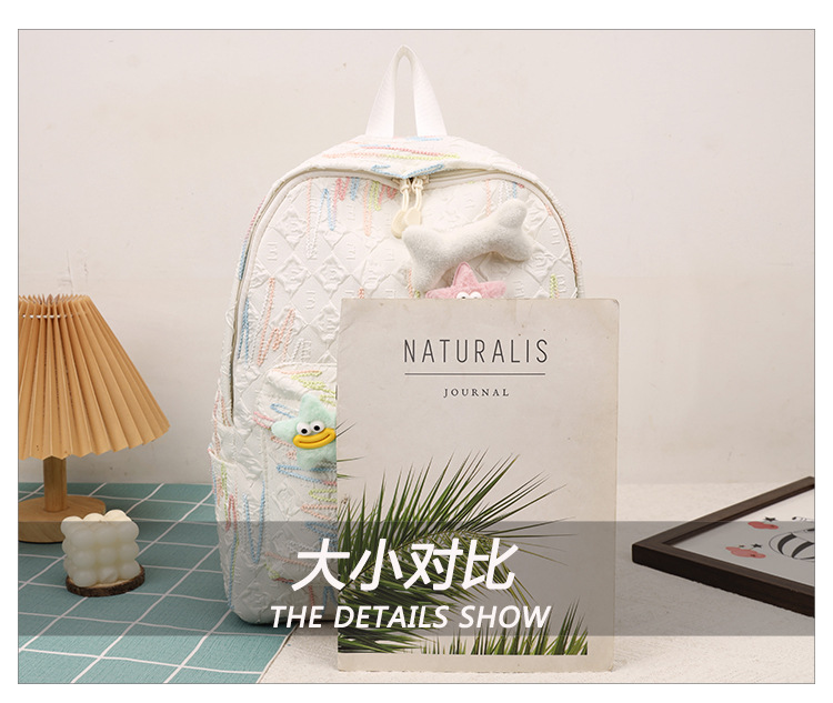 森系新款大容量可爱轻便时尚简约百搭高颜值初高中大学生双肩背包详情5