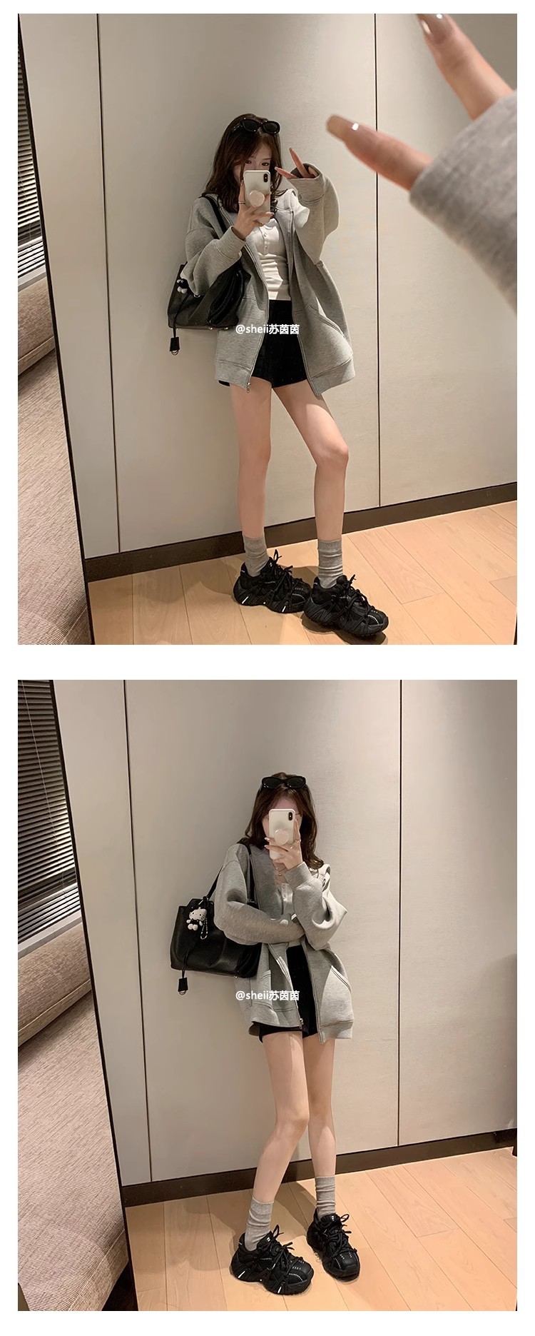 【sheii苏茵茵】长高6cm~秋冬复古鸳鸯带厚底休闲老爹鞋女运动鞋详情19