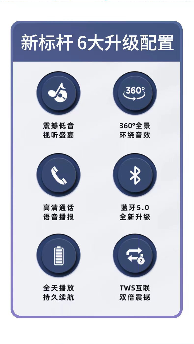 新款品质蓝牙音响桌面小音箱迷你蓝牙小音箱礼品TWS双联小音响详情2